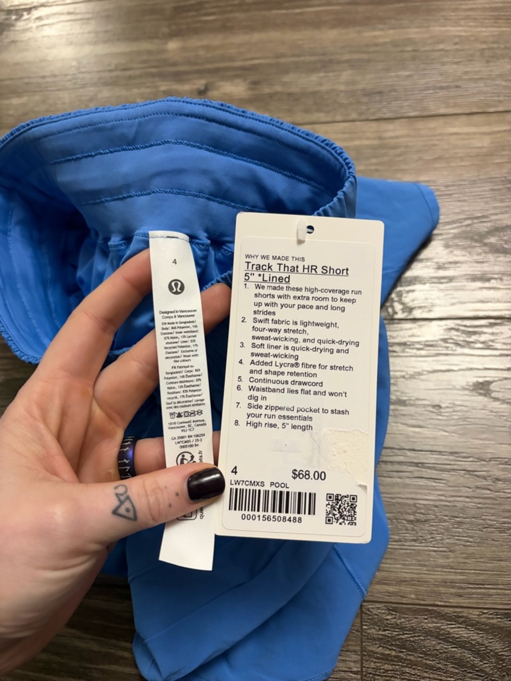 NWT Lululemon Track That High-Rise Lined Short *5" (Pool Party) Size 4 - Picture 2 of 9